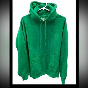 Joes USA Hoodie Long Sleeve Kangaroo Pouch Pullover Green Athletic Apparel